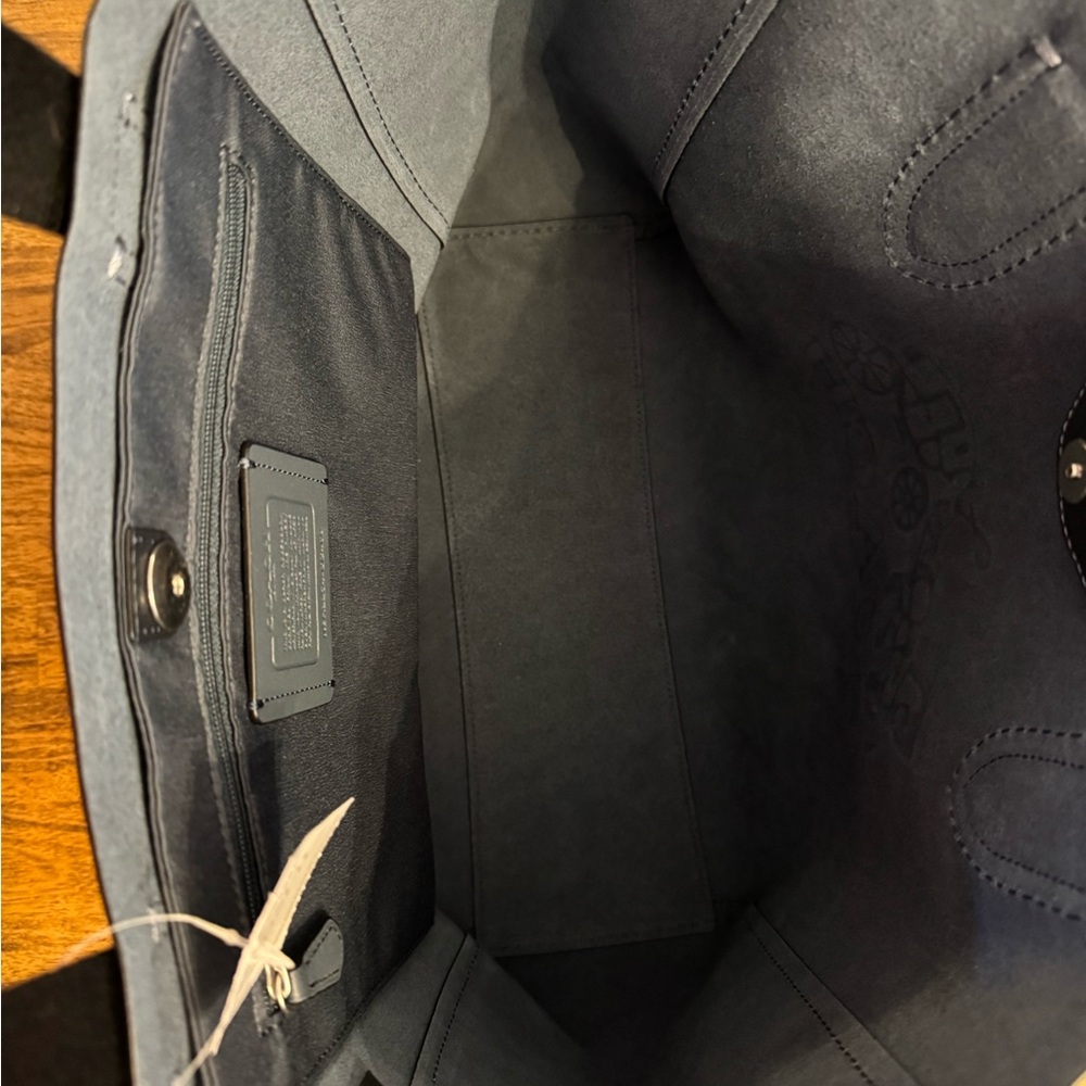 Coach Midnight Navy Derby Tote - Picture 4 of 5